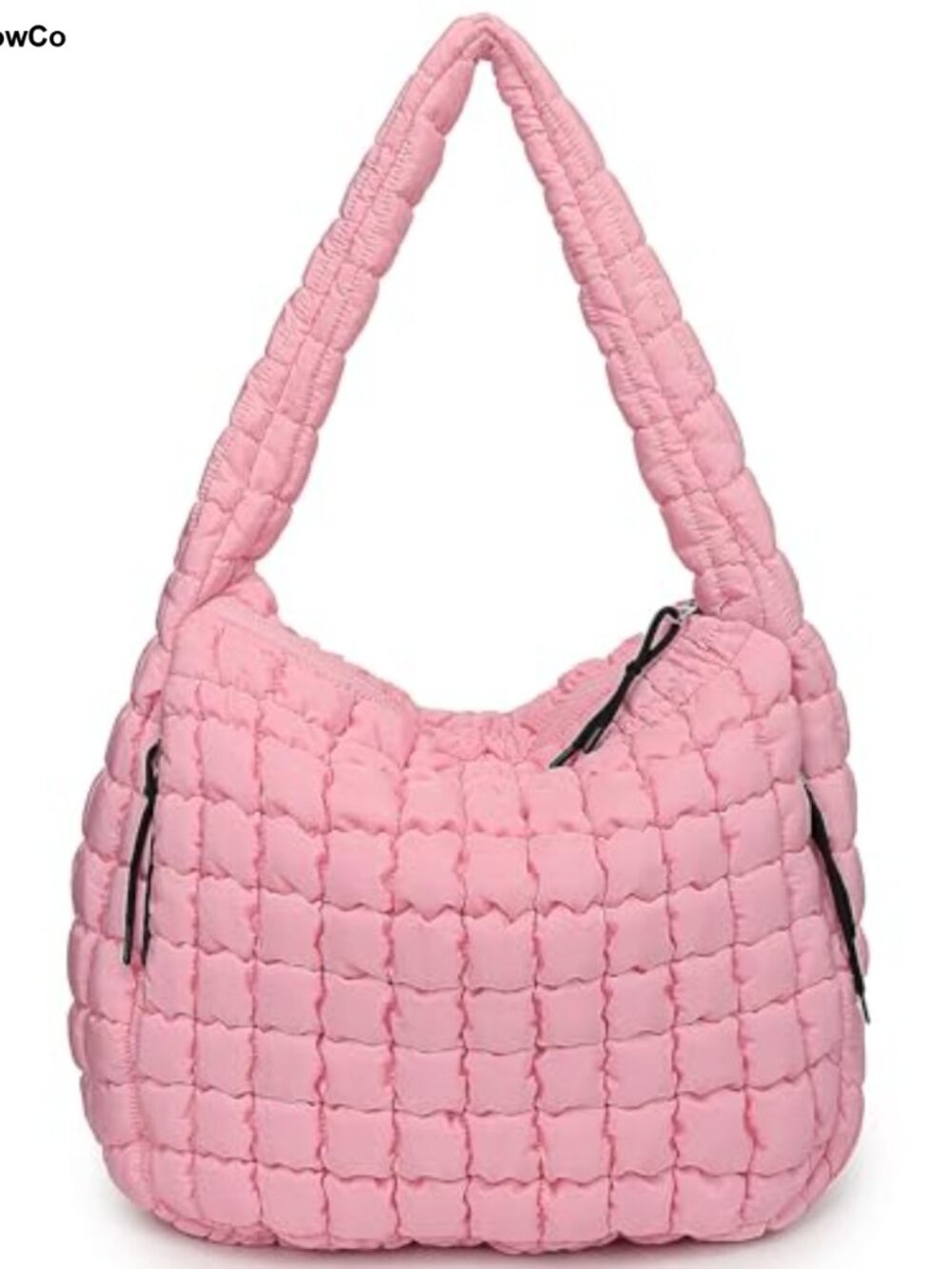 Quilted Puffer Tote Bag for Women, Large Nylon Hobo Shoulder Bag, Work Gym